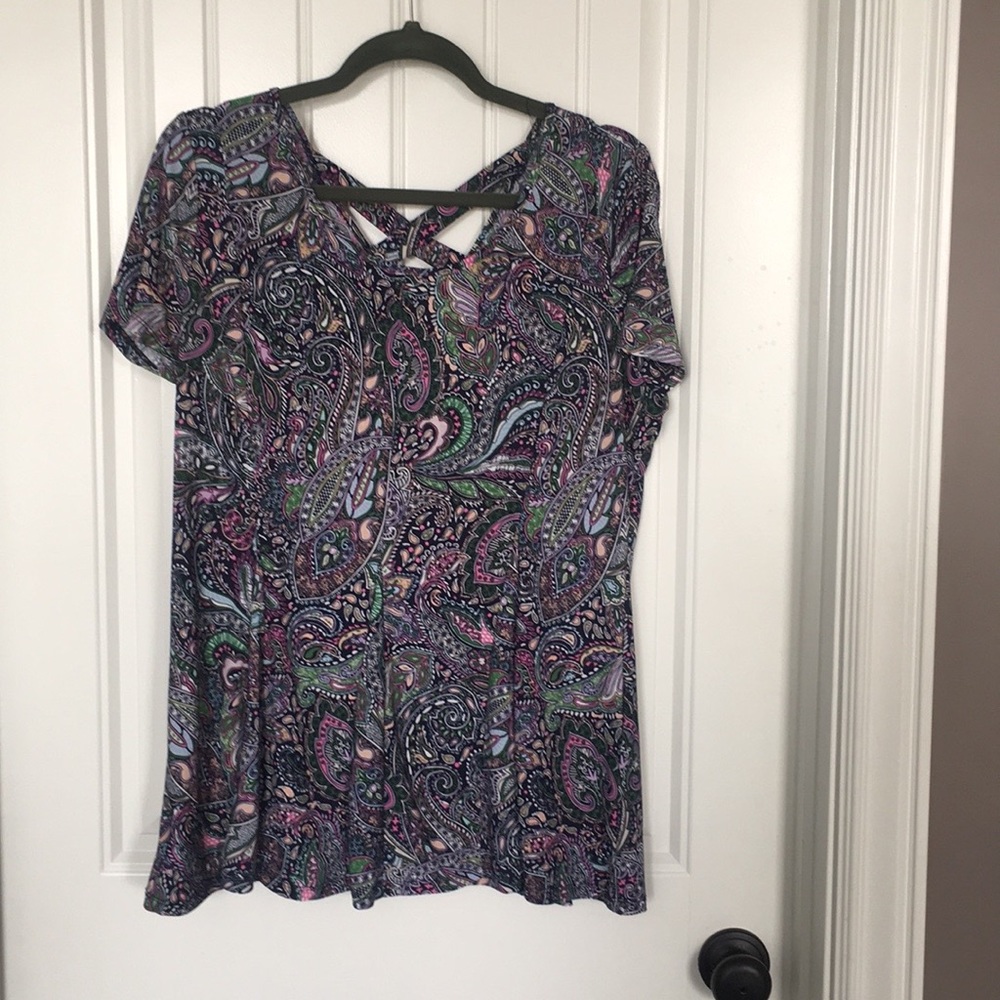 Paisley Floral Pull Over Top